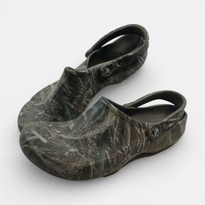 Real Tree Camo APX  Slip On Crocs Shoes Mens US 10 Womens US 12 SOLES ARE WORN